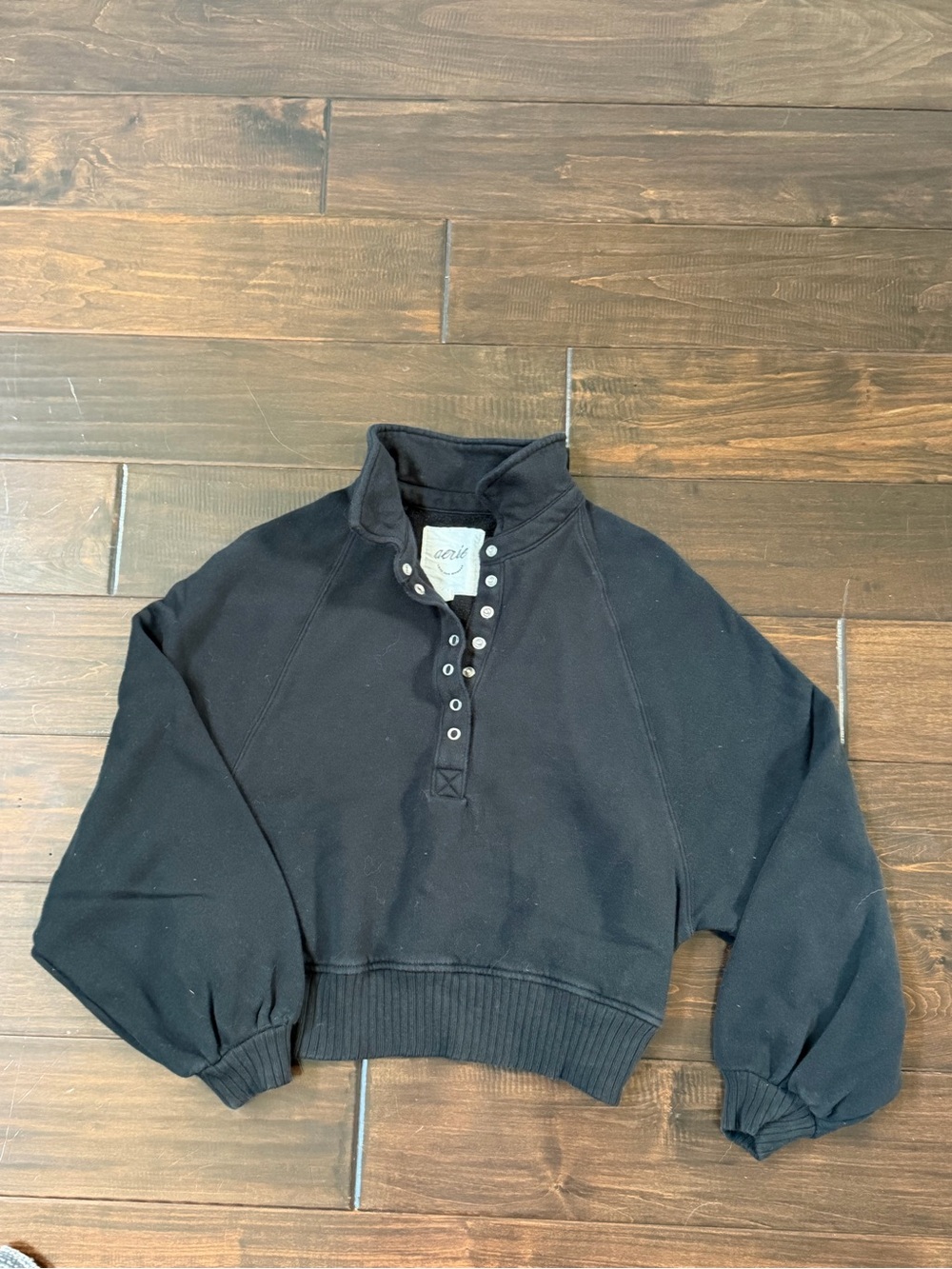 Women’s half snap Aeri oversized sweatshirt in XXS. Gently worn. No wear or tear - Picture 6 of 7